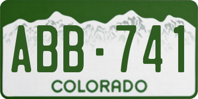 CO license plate ABB741