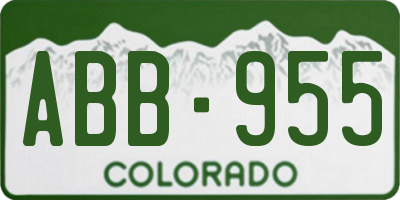 CO license plate ABB955