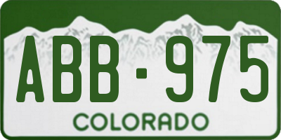 CO license plate ABB975
