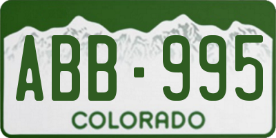 CO license plate ABB995