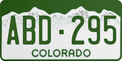 CO license plate ABD295