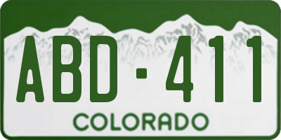 CO license plate ABD411