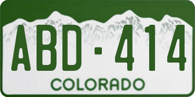 CO license plate ABD414
