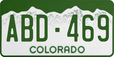 CO license plate ABD469