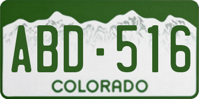 CO license plate ABD516