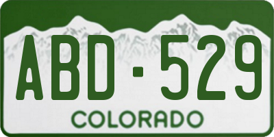 CO license plate ABD529