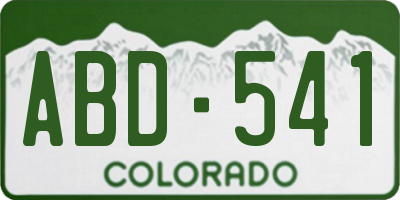 CO license plate ABD541