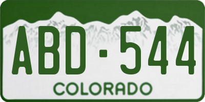 CO license plate ABD544