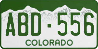 CO license plate ABD556