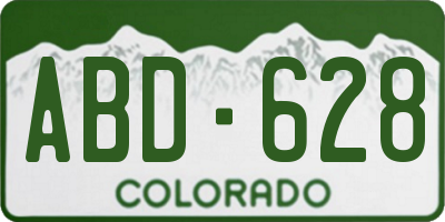 CO license plate ABD628