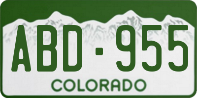 CO license plate ABD955