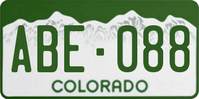 CO license plate ABE088