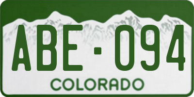 CO license plate ABE094