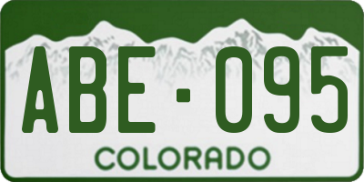 CO license plate ABE095