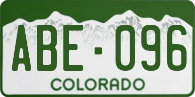 CO license plate ABE096