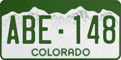 CO license plate ABE148