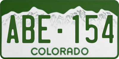 CO license plate ABE154