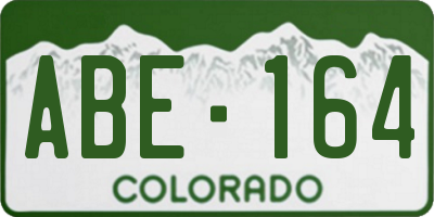 CO license plate ABE164