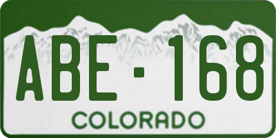 CO license plate ABE168