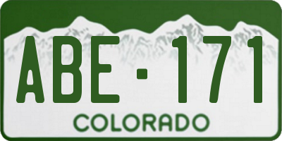 CO license plate ABE171