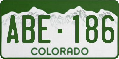 CO license plate ABE186