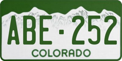 CO license plate ABE252
