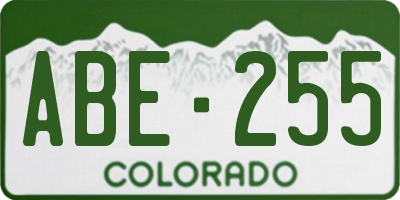 CO license plate ABE255