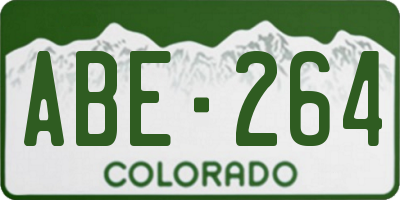 CO license plate ABE264