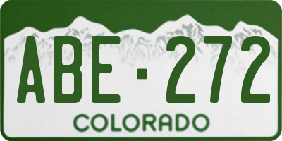 CO license plate ABE272