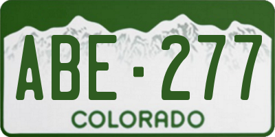 CO license plate ABE277