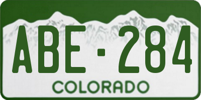 CO license plate ABE284