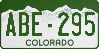 CO license plate ABE295