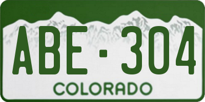 CO license plate ABE304
