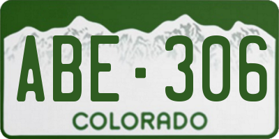 CO license plate ABE306