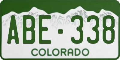 CO license plate ABE338