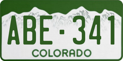 CO license plate ABE341