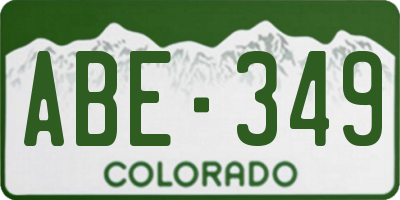 CO license plate ABE349