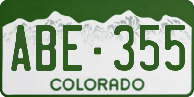CO license plate ABE355