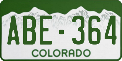 CO license plate ABE364
