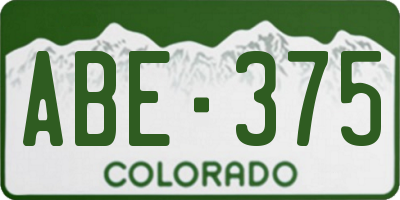 CO license plate ABE375