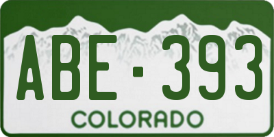 CO license plate ABE393