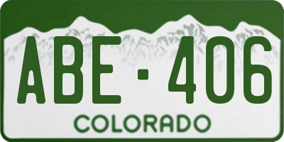 CO license plate ABE406