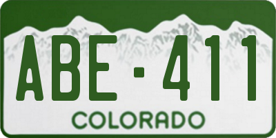 CO license plate ABE411