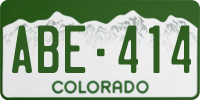 CO license plate ABE414