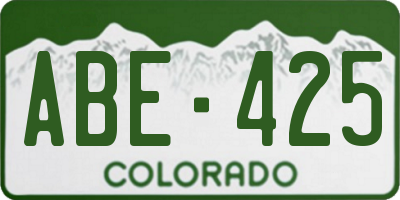 CO license plate ABE425