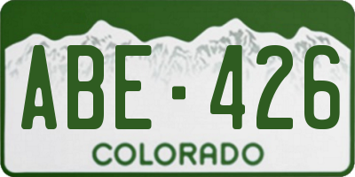 CO license plate ABE426