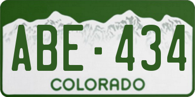 CO license plate ABE434