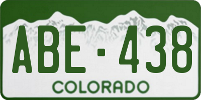 CO license plate ABE438