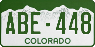 CO license plate ABE448