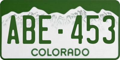 CO license plate ABE453